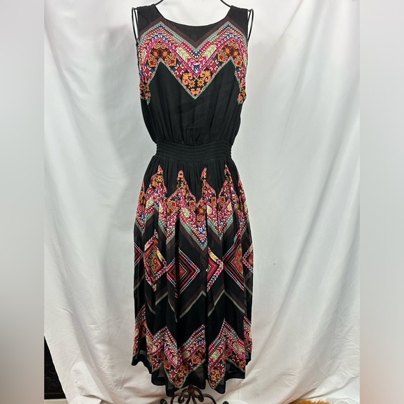 Anthropologie Tanvi Kedia boho printed midi dress size 6 - Picture 2 of 15